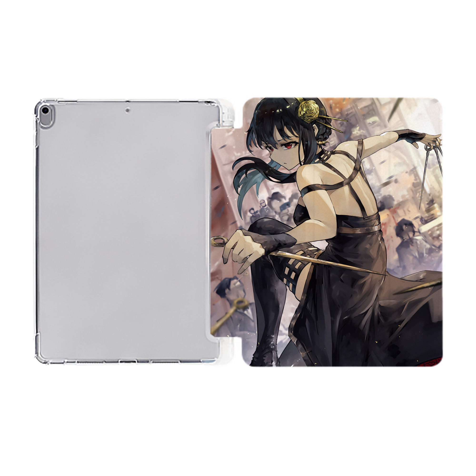 （画像用） SPY×FAMILY间谍家家酒 IPad ケース ペン収納付き 三つ折りスタンド PUレザー×シリコン 対応機種9.5/10.5/10.9インチ